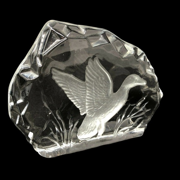 Large Duck In Flight Art Glass Sculpture - Picture 1 of 11